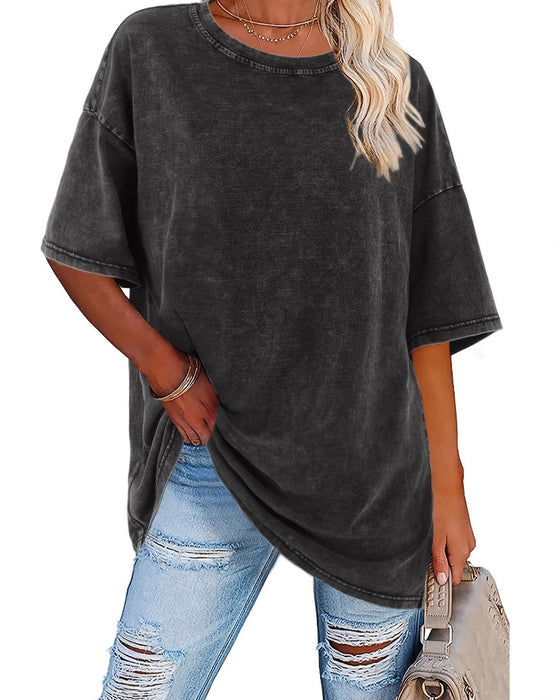 T-Shirt Loose Fit Afslappet Korte Ærmer