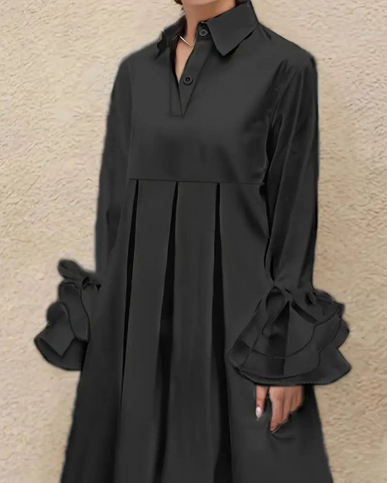 Kjole Mode Skjortekrave Udvidet