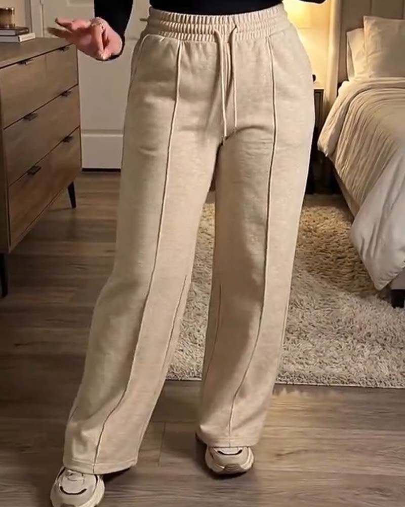Sweatpants Snørebånd Lige Ben