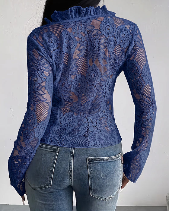 Bluse V-Hals Bind Blonde