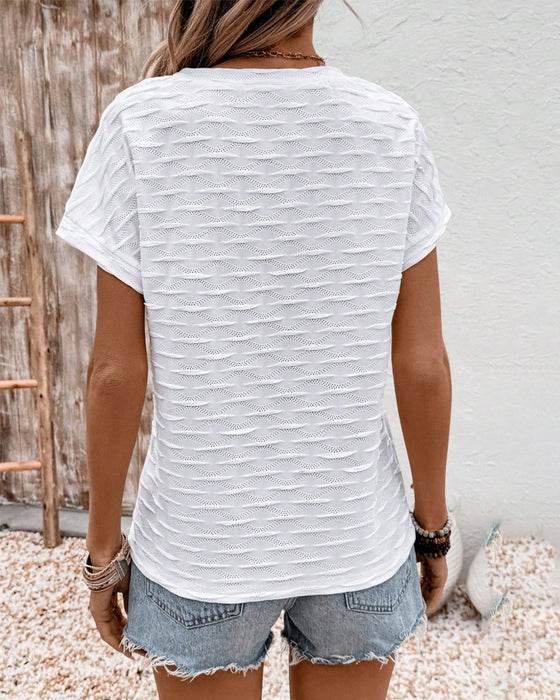T-Shirt V-Hals Altmatch Ensfarvet