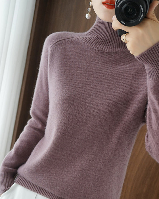 Elegant hvid turtleneck