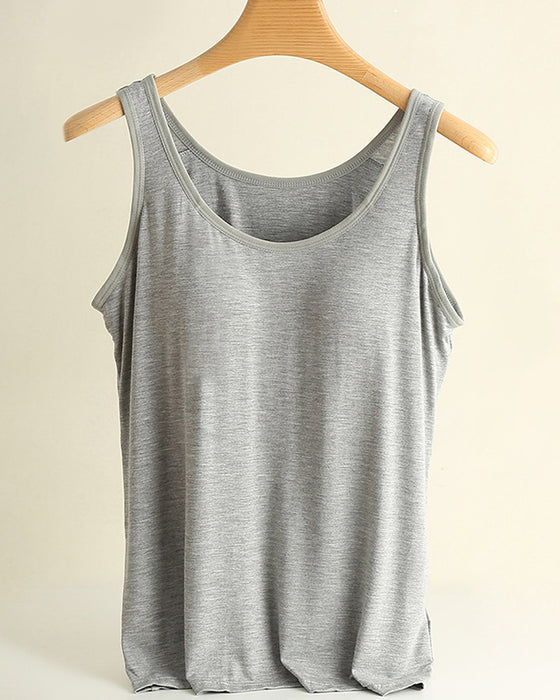 Cami Top Én Del Ensfarvet Basislag