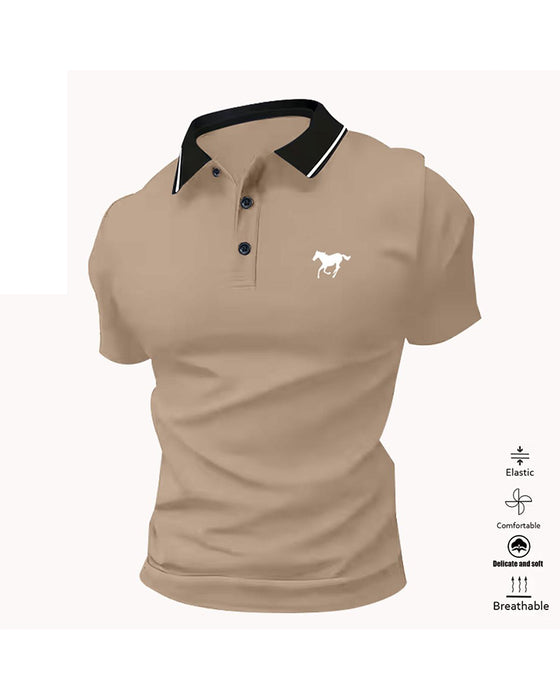 Herre T-shirt Med Krave, Kortærmet