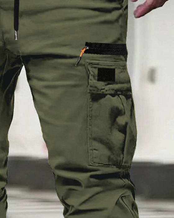 Heren Broek Elastische Manchet Effen Ontspannen