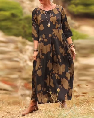 Kjole med temperament retroprint