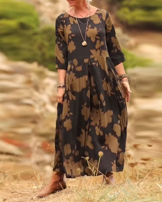 Kjole med temperament retroprint