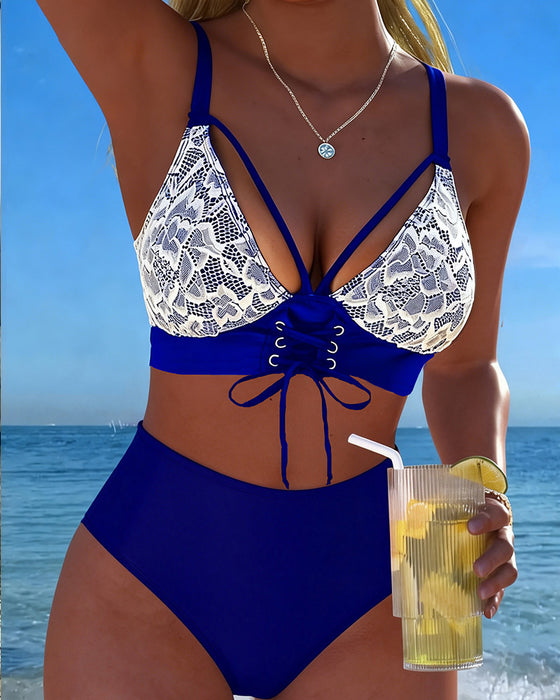 Bikini Blonder Patchwork Bind-Side