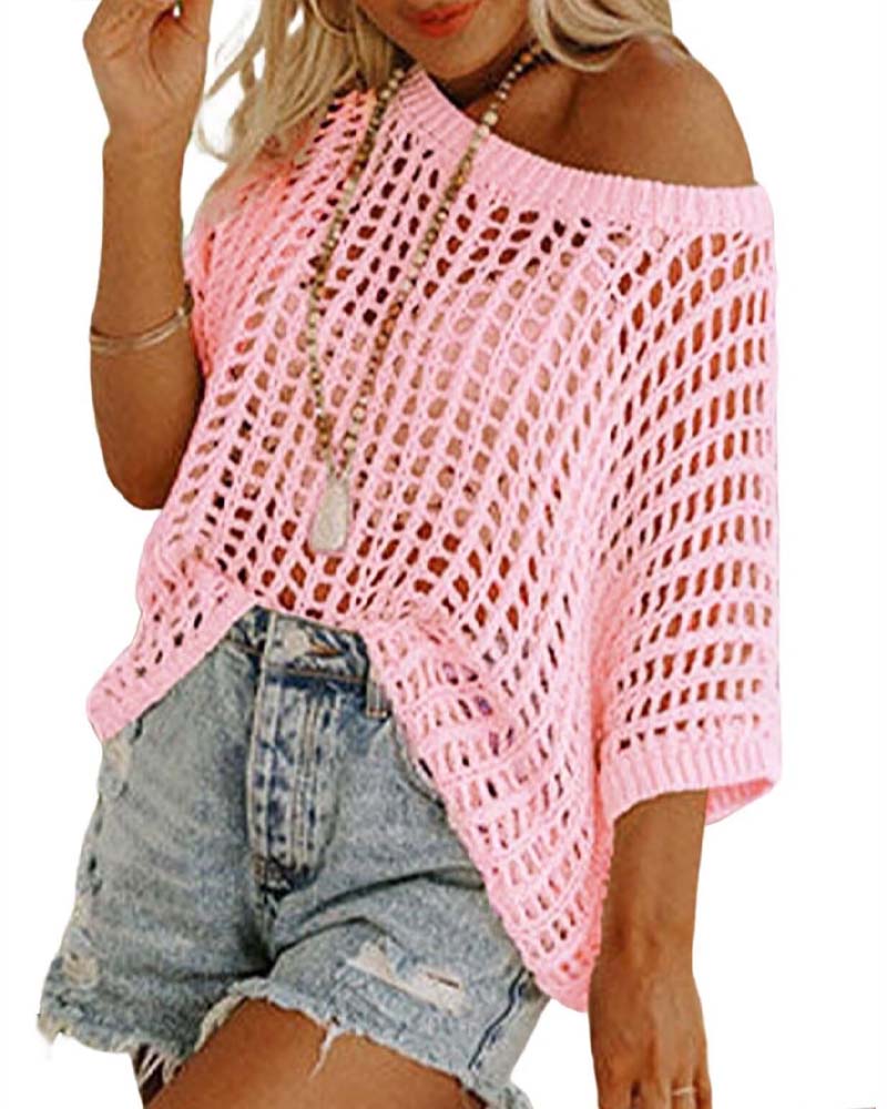 Fem Ærmløftende Åbent Væv Stranddekning