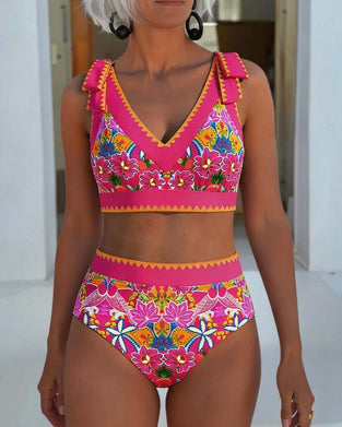 Bikini Etnisk Blomstrende V-Hals