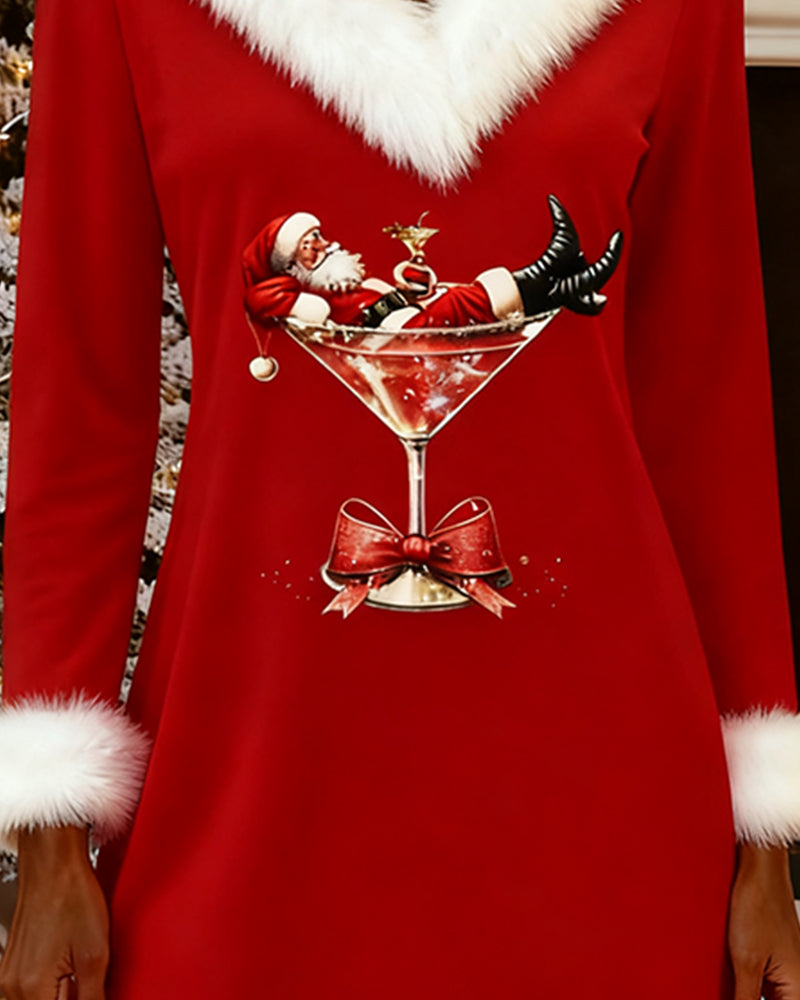 Kjole Pelskrave Jul Tryk