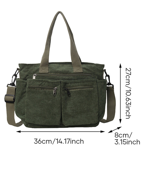 Ensfarvet mulepose i jernbanefløjl