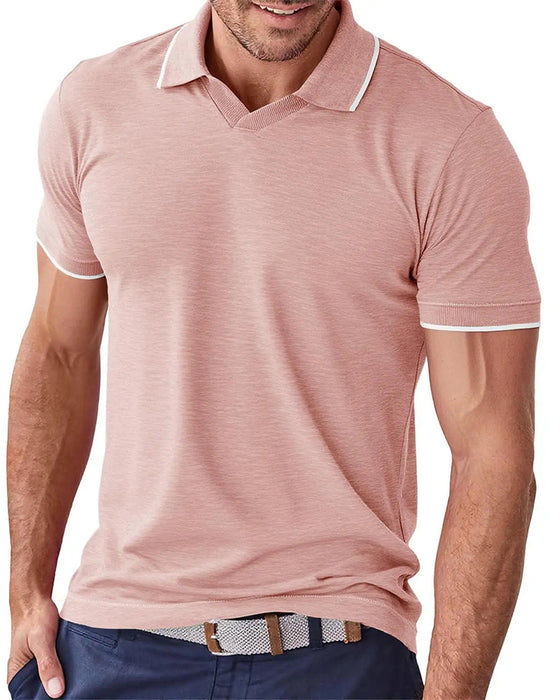 Herre T-Shirt, Med Krave, Korte Ærmer
