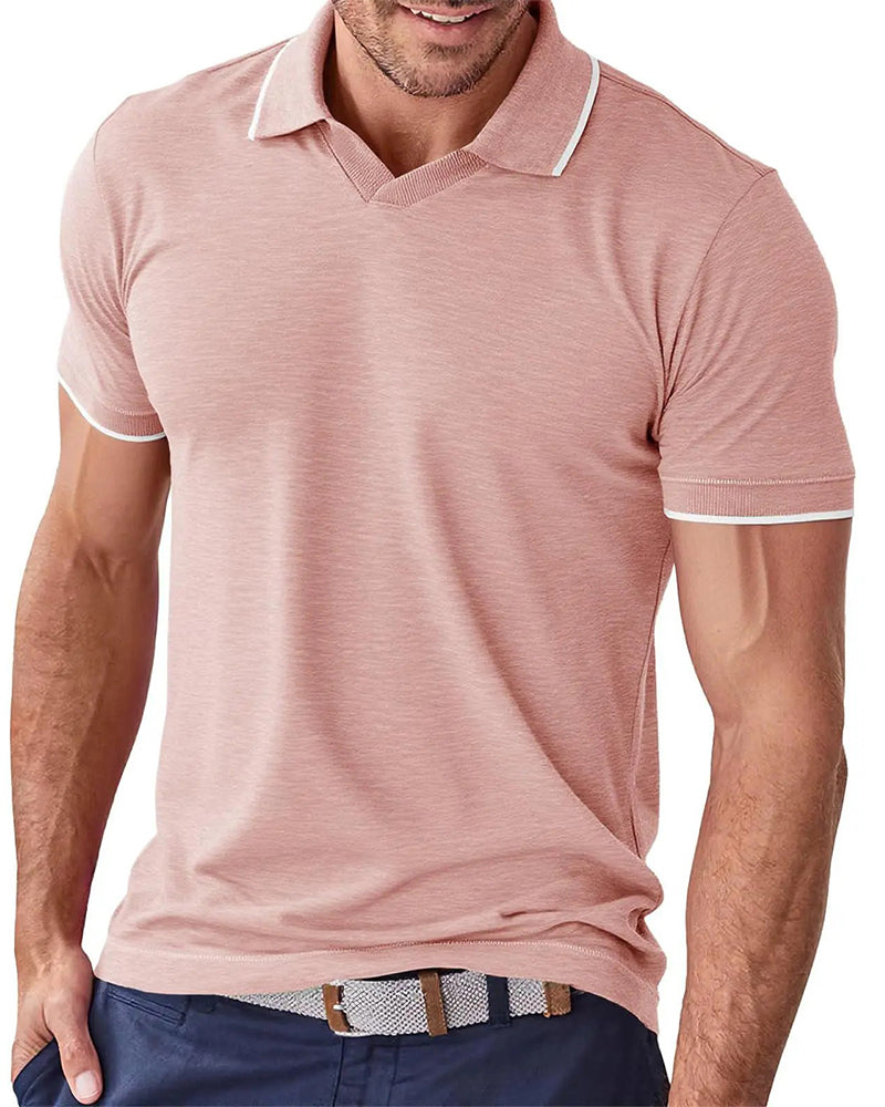 Herre T-Shirt, Med Krave, Korte Ærmer