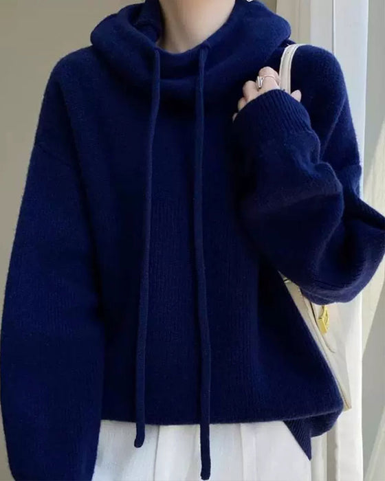 Pullover Cowl Krave Lang Ærme