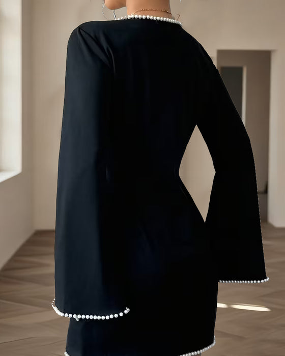 Kjole Stilfuld Langærme Lige