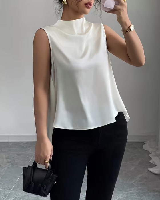 Tank Top Asymmetrisk V-Rygside Design