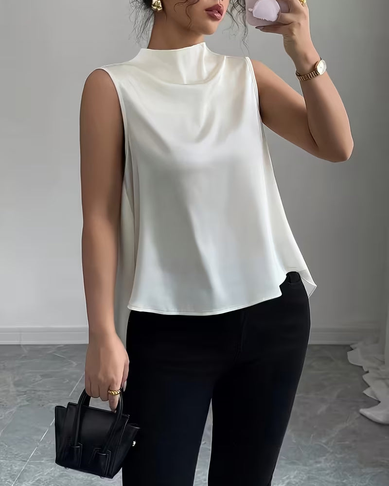 Tank Top Asymmetrisk V-Rygside Design