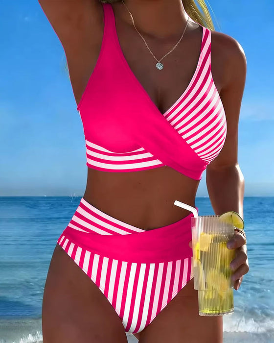 Bikini Krydsstribet Trykt