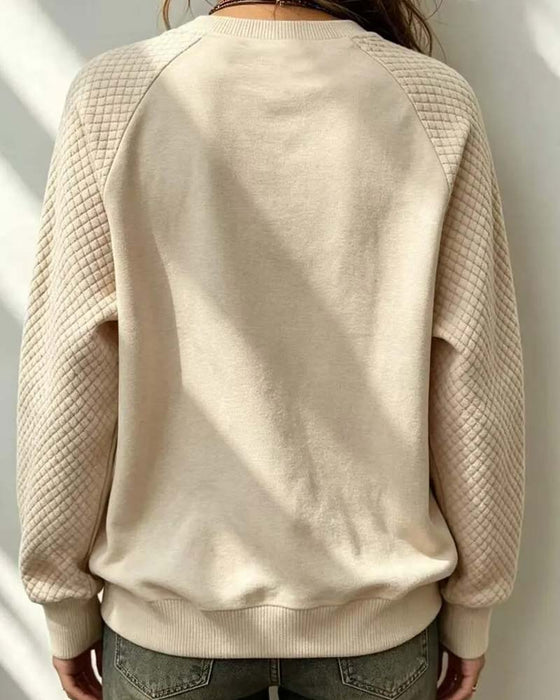 Sweatshirt Rundhals Argyle Raglanærme Pullover
