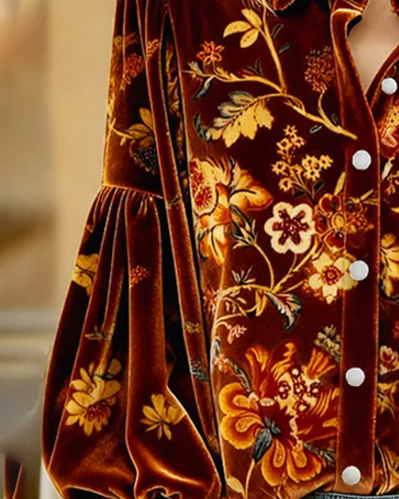 Trykt Skjorte Med Lygtermer