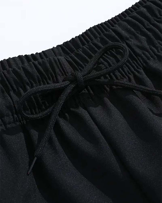 Shorts Dobbelt Hvid Stribe Knælang Casual