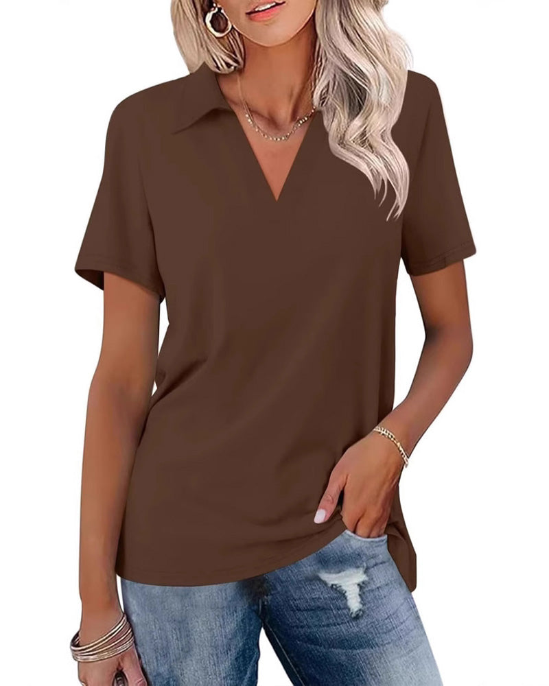 T-Shirt Kort Ærme V-Hals Polo