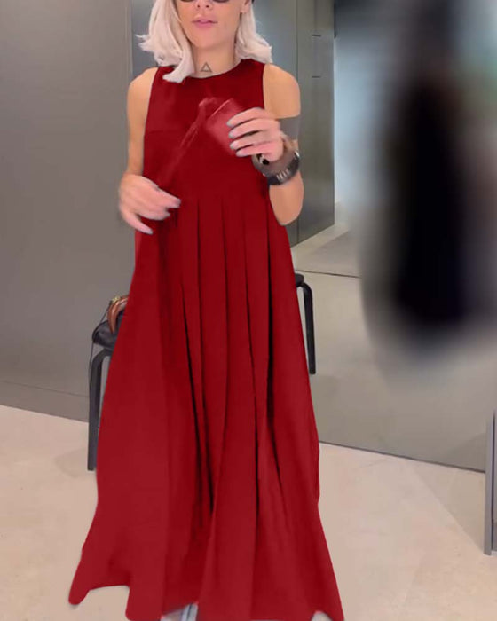 Elegant sort kjole uden ærmer