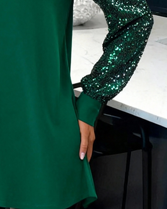 Skjorte Glitter Broderi V-hals Knap