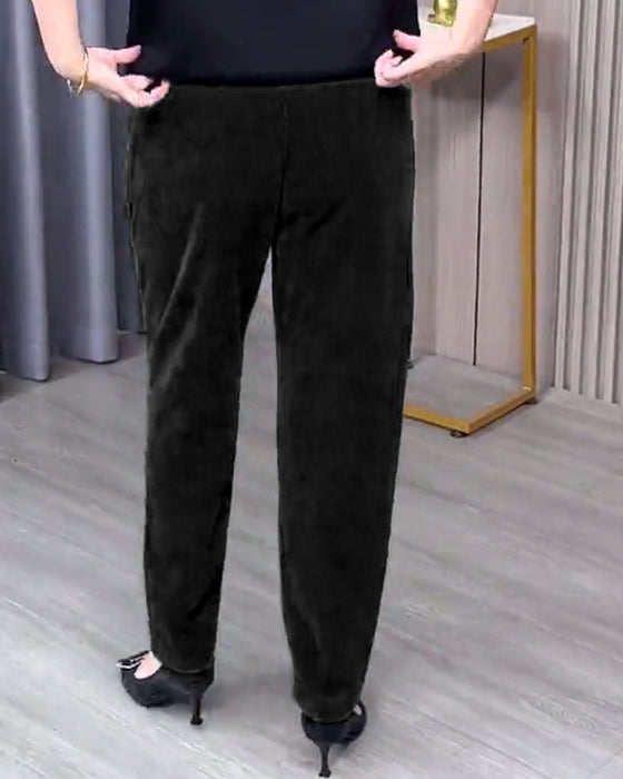 Ensfarvede Stretch-Skinnybukser