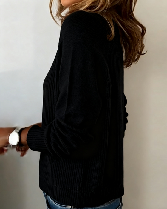 Sweater Stilfuld Knap Raglanærme