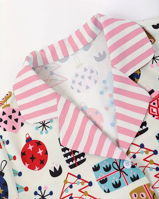 To-delt loungewear sæt med print