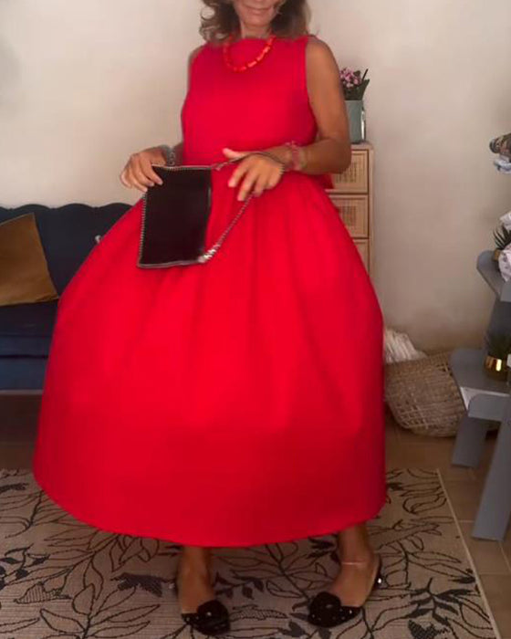 Ryggløs Kjole Med Sløjfe