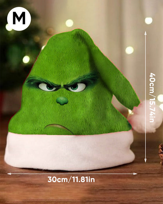 Unisex plys nissehue med Grinch-motiv