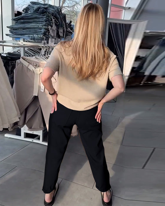 Bukser Ensfarvet Afslappet Lige