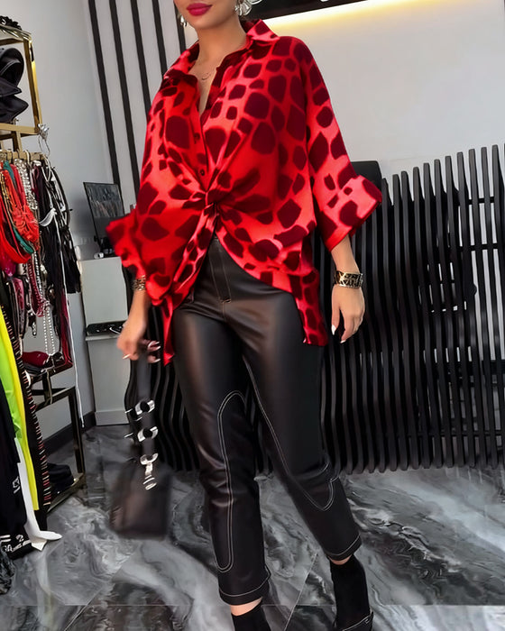 Stilfuld leopardprint skjorte