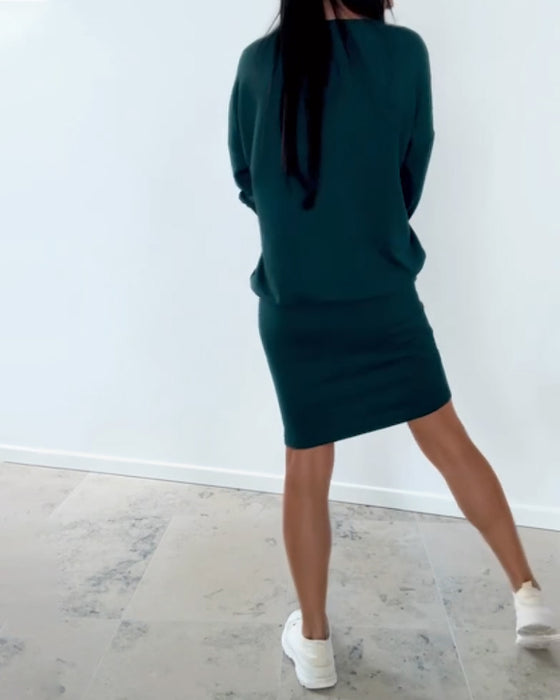 Kjole Langærmet Afslappet Tætsiddende