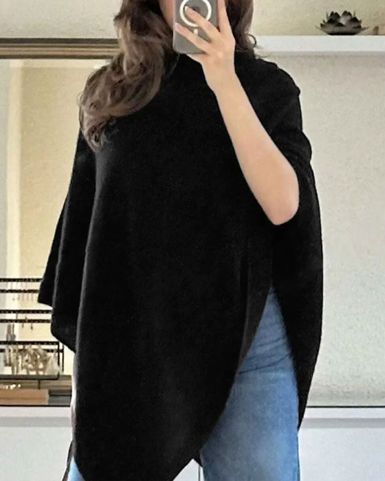 Pullover Høj Hals Asymmetrisk