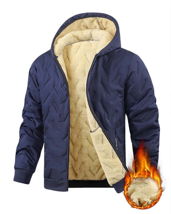 Frakke Med Hætte Fleece Foret