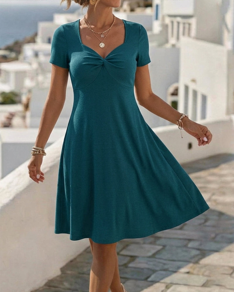 Kjole Casual Twist Knude V-Hals