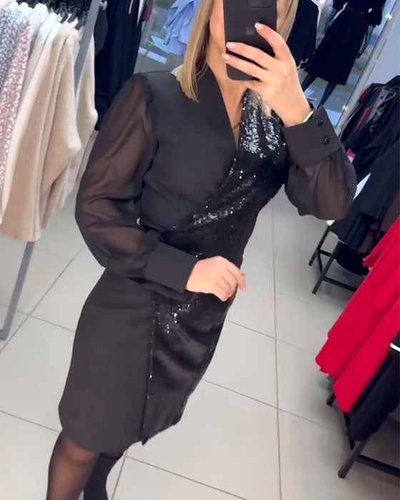 Kjole Temperament Paljetter Mode