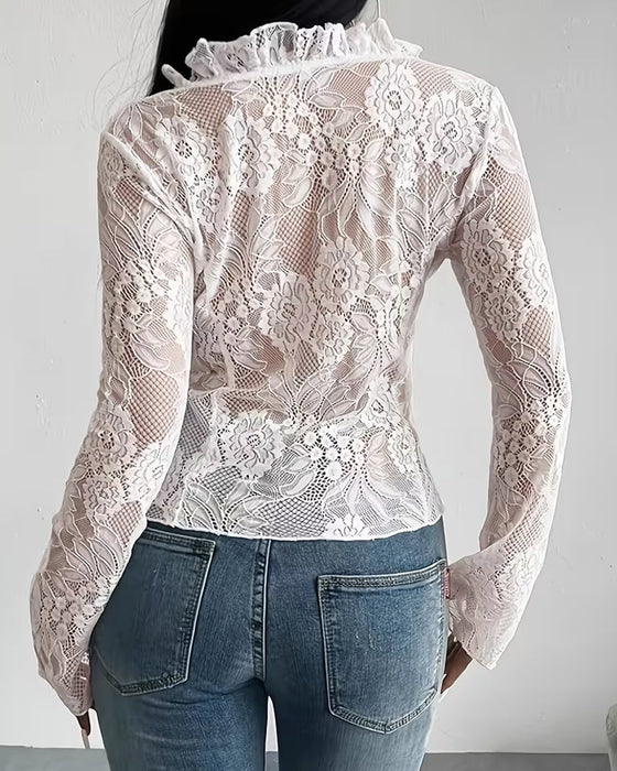 Bluse V-Hals Bind Blonde