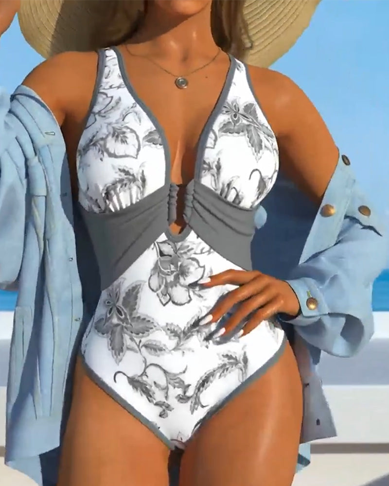 Badedragt Sexet Trykt Enkeltdel