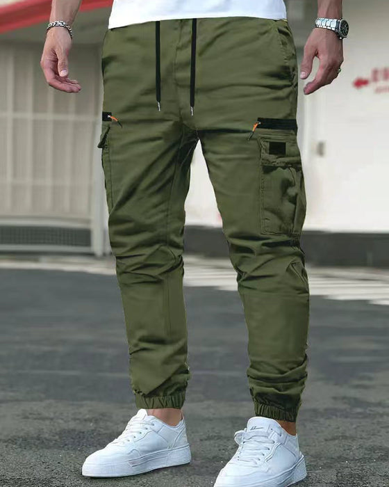 Heren Broek Elastische Manchet Effen Ontspannen