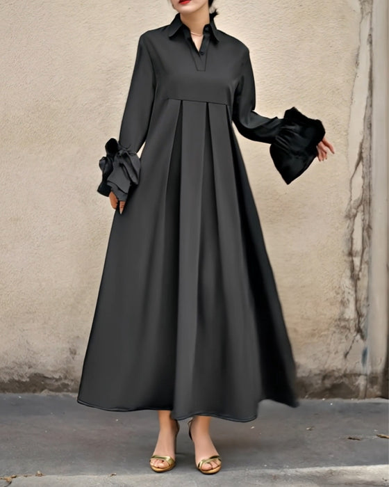 Kjole Mode Skjortekrave Udvidet