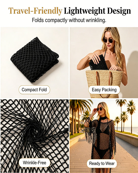 Pullover Frynser Mesh Udskæring