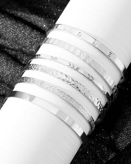 Guld armbåndssæt i 7 dele