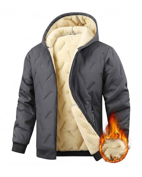 Frakke Med Hætte Fleece Foret