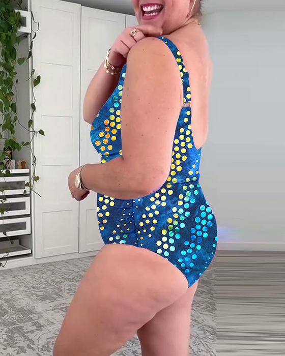 Badedragt Prikket Mønster Hofte