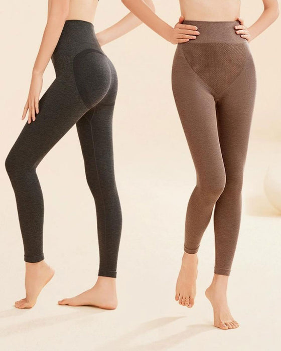 Leggings Enfarvet Høj Talje